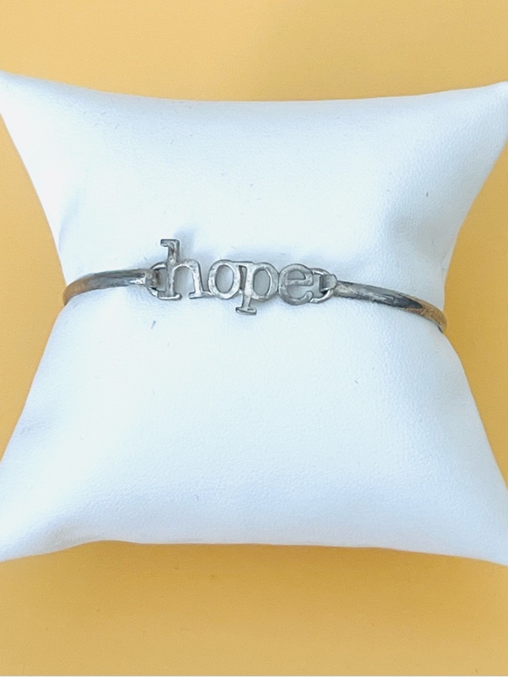 Silver .925  'Hope' Bangle Bracelet